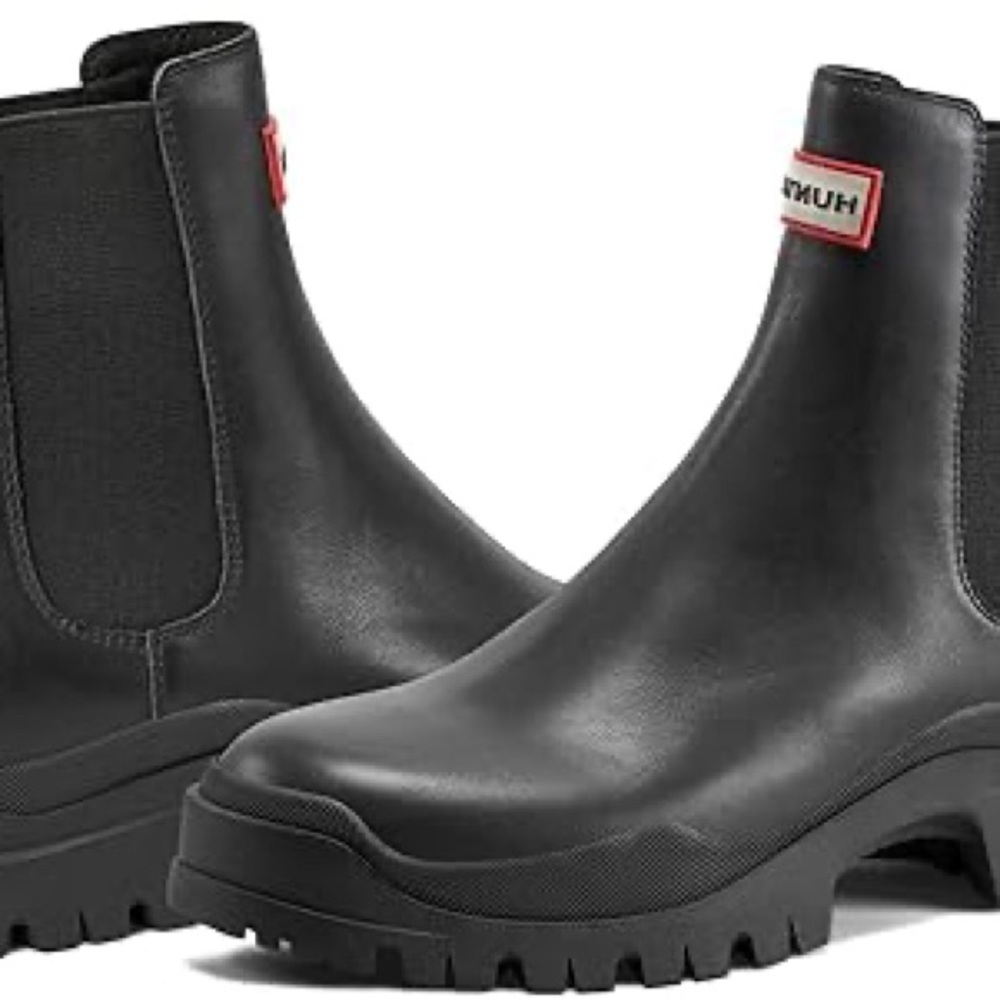 Hunter Black Chelsea Boots